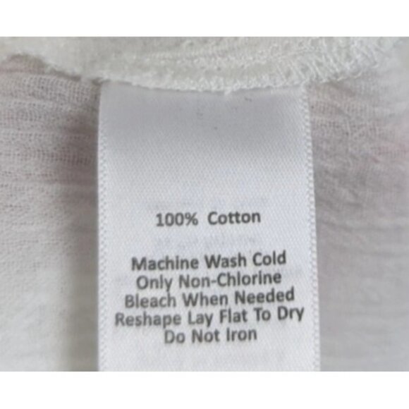 Talbots Womens Gauze Cotton Scalloped Crochet Lace Dress Coverup Beach Vacation - Picture 12 of 12